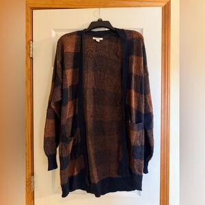 American Eagle Outfitters Brown and Black Cardigan